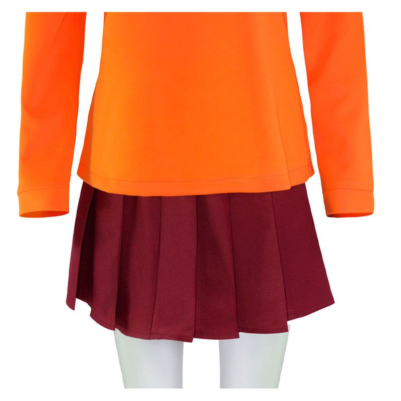 Scooby-Doo Velma Dinkley Uniform Outfits Halloween Carnival Costumes