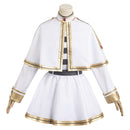 Sousou No Frieren Anime Beyond Journey's End  White Women Cape Dress Belt Outfits Party Carnival Halloween Cosplay Costume