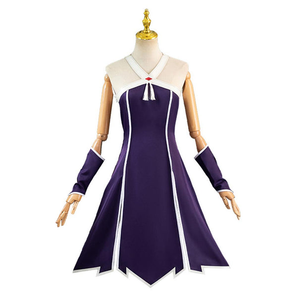fitted lace wedding dress Sousou no Frieren Anime Laufen Women Purple Dress Party Carnival Halloween  Cosplay Costume