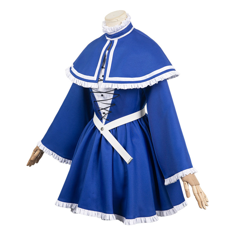 Sousou No Frieren Anime Lawine Women Blue Dress Set Party Carnival Halloween Cosplay Costume