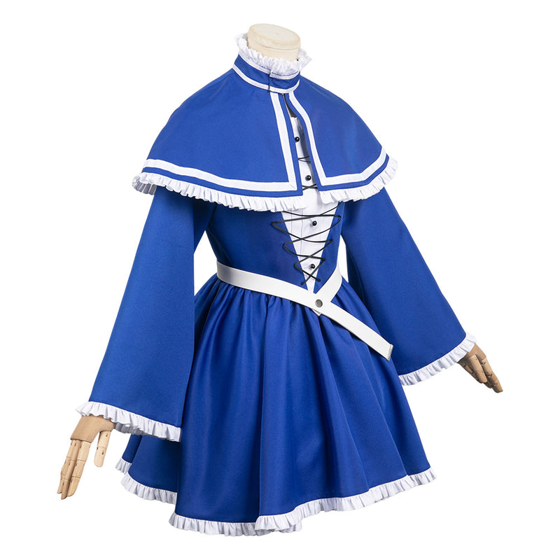 Sousou No Frieren Anime Lawine Women Blue Dress Set Party Carnival Halloween Cosplay Costume