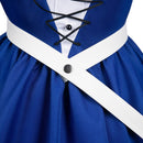Sousou No Frieren Anime Lawine Women Blue Dress Set Party Carnival Halloween Cosplay Costume