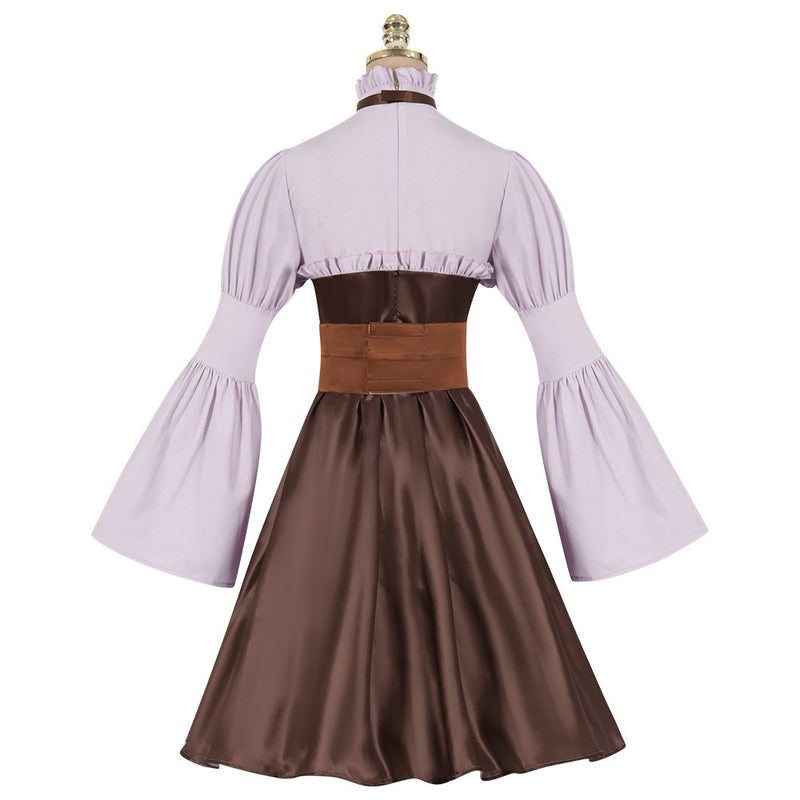 Sousou no Frieren Anime Linie Women Brown Dress Party Carnival Halloween Cosplay Costume