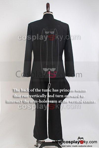 Imperial Officer Black Uniform Costume + Hat + Belt