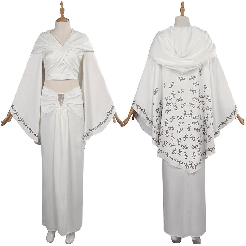 Padmé Amidala Tatooine two-piece White Outfits Cosplay Costume Without Cloak Padmé Amidala Tatooine two-piece White Outfits Cosplay Costume Without Cloak