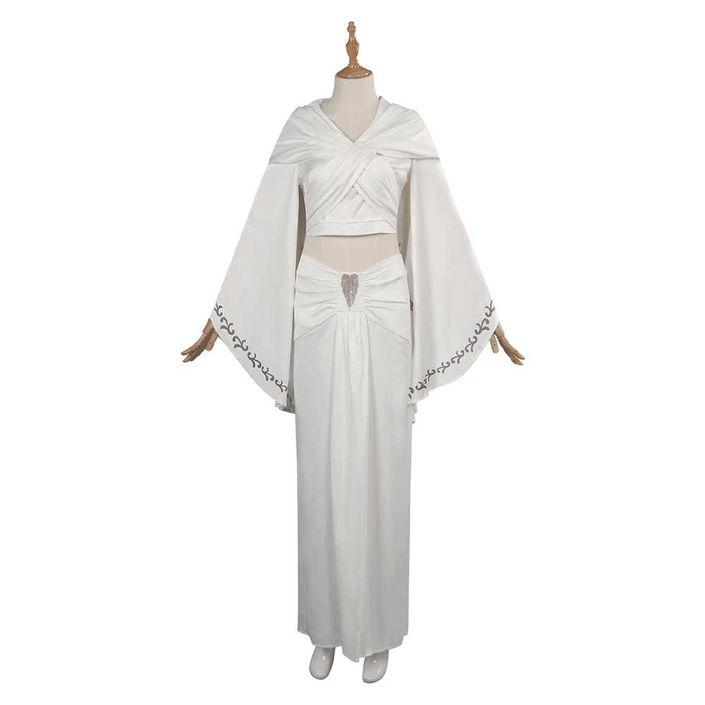 Padmé Amidala Tatooine two-piece White Outfits Cosplay Costume Without Cloak