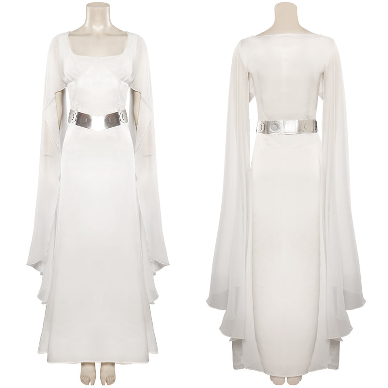 Leia Organa Medal Ceremony Dress White Dress Cosplay Costume Leia Organa Medal Ceremony Dress White Dress Cosplay Costume