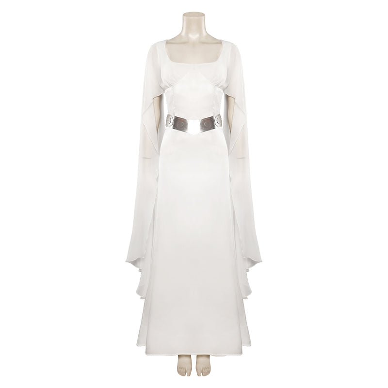 Leia Organa Medal Ceremony Dress White Dress Cosplay Costume Leia Organa Medal Ceremony Dress White Dress Cosplay Costume