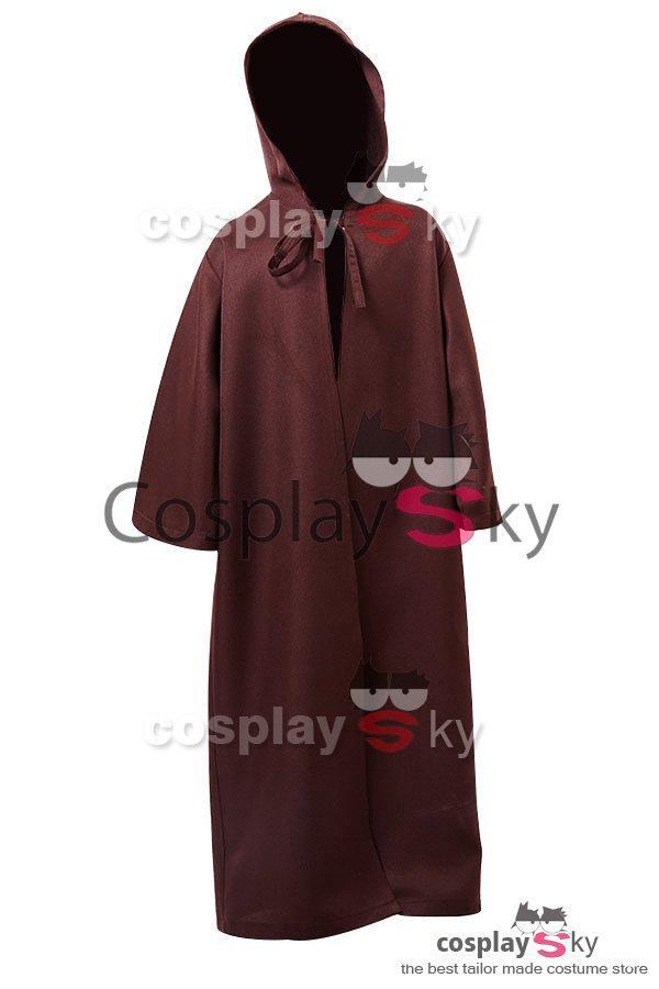 Kids Children Obi Wan Kenobi Jedi Cloak Cosplay Costume Brown Vision