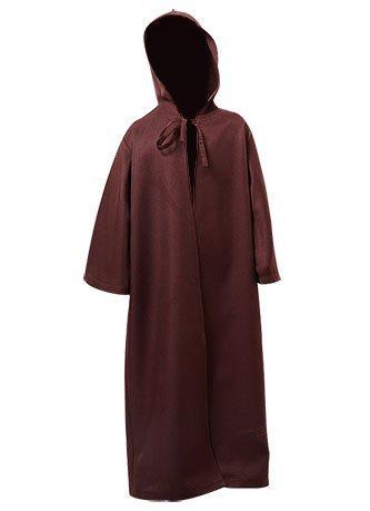 Kids Children SW Obi Wan Kenobi Jedi Cloak Cosplay Costume Brown Vision
