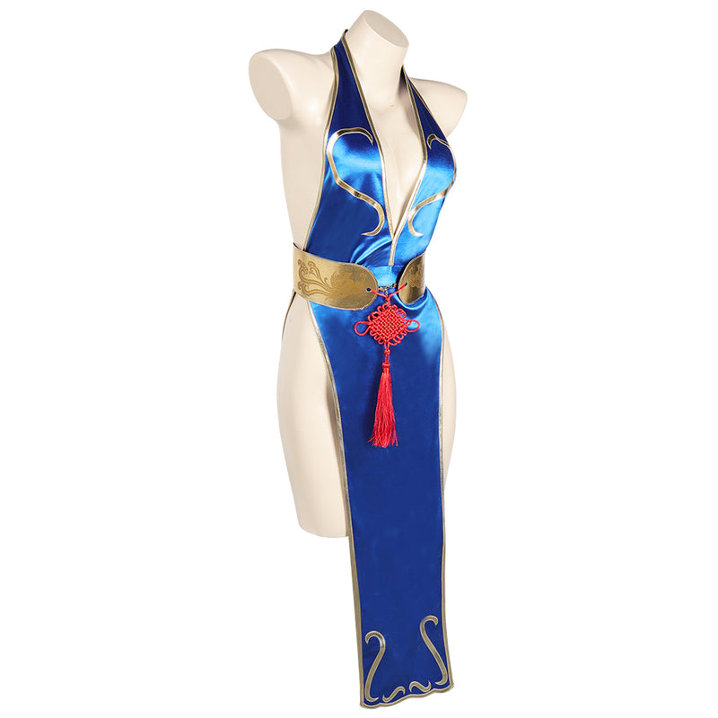 Street Fighter Game Chun Li Sexy Cheongsam Halloween Party Carnival Cosplay Costume