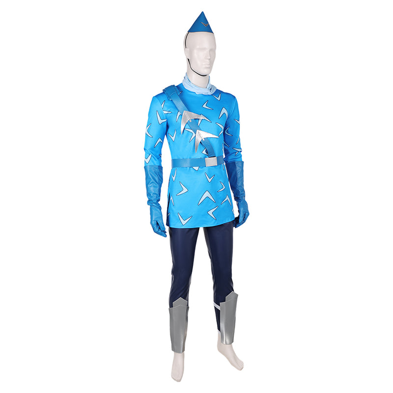 Suicide Squad: Kill the Justice League Game Captain Boomerang Blue Set With Hat Cosplay Costume