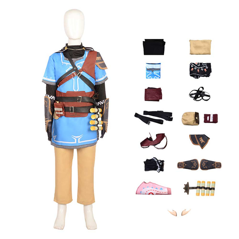 Tears Of The Kingdom Link Kids Children Outfits Halloween Carnival Suit Cosplay Costume