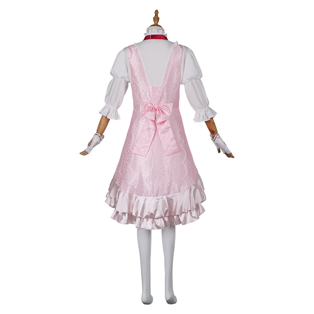 Tekken 8 Lili Women Pink Dress Set Party Carnival Halloween Cosplay Costume