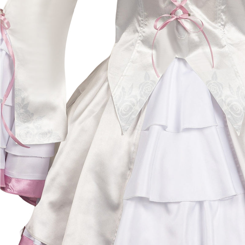 Tekken 8 Game Lili Women White Dress Set Party Carnival Halloween Cosplay Costume