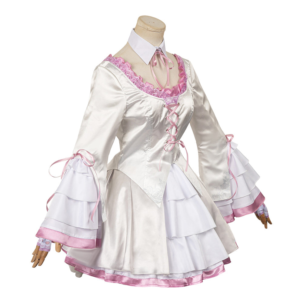 Tekken 8 Lili Women White Dress Set Party Carnival Halloween Cosplay Costume