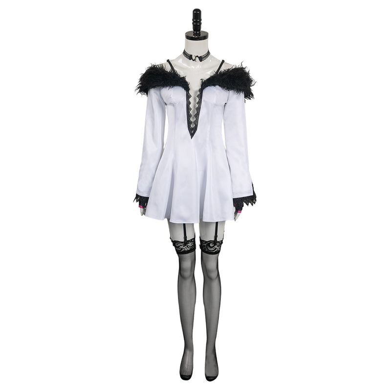 Tekken 8 Game Lili Women White Set Party Carnival Halloween Cosplay Costume