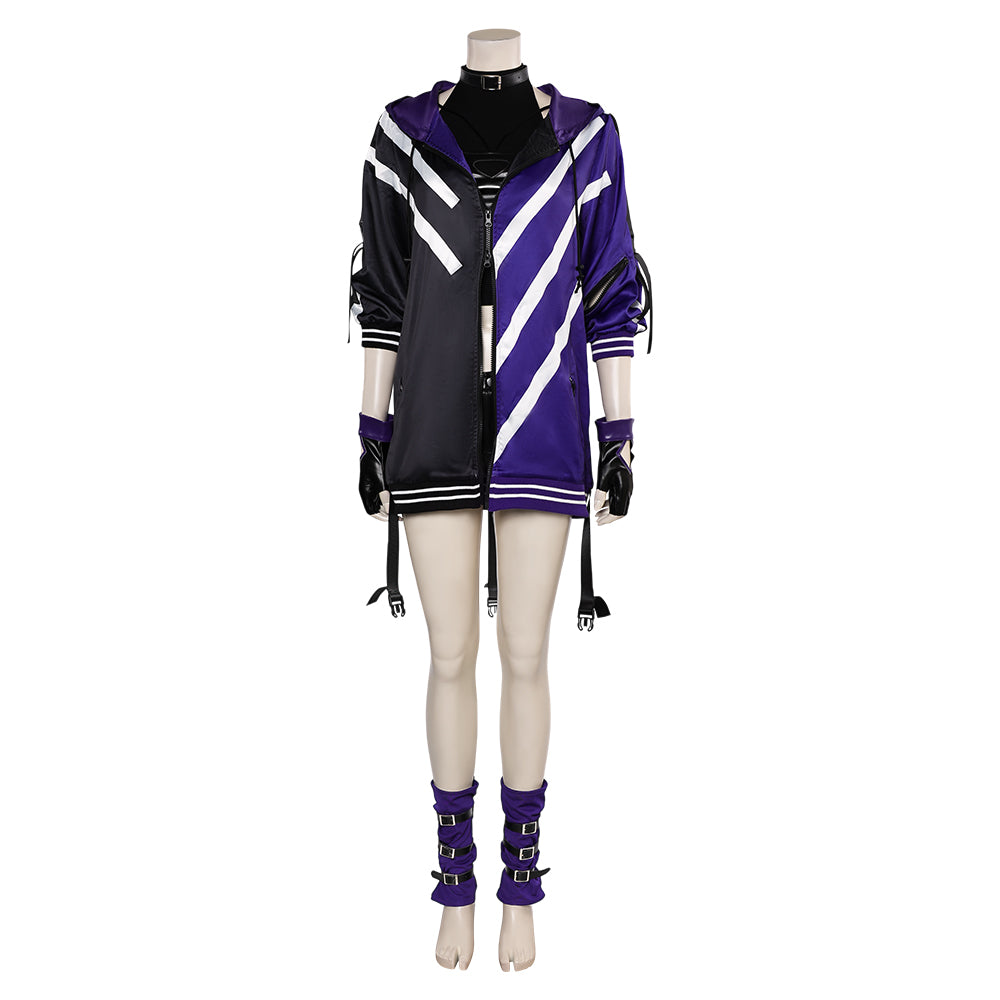 Tekken 8 Game Reina Women Black And Purple Outfit Party Carnival Hallo