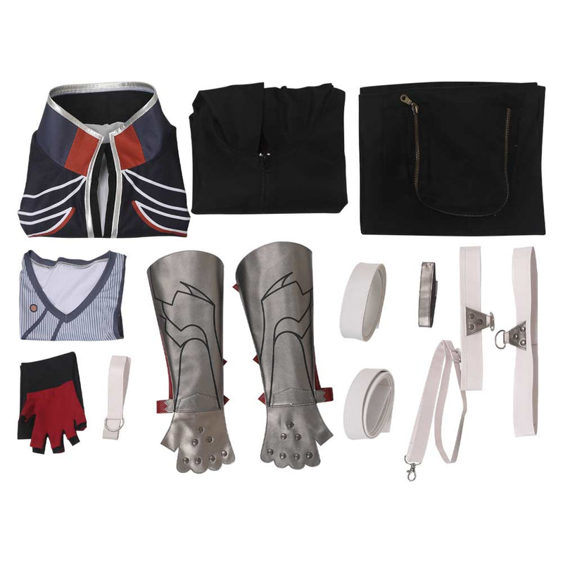 Tekken Game Jin Kazama Black Outfit Party Carnival Halloween Cosplay Costume