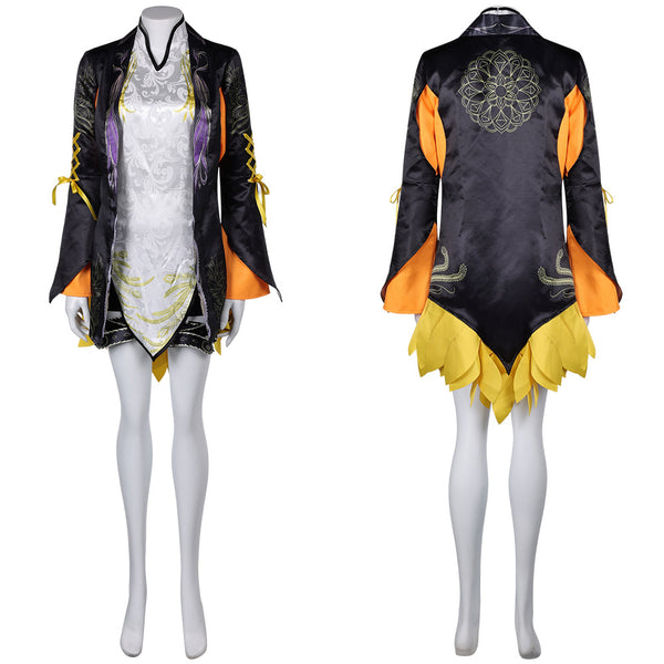 Tekken Game Ling Xiaoyu Women Black Outfit Party Carnival Halloween Cosplay Costume