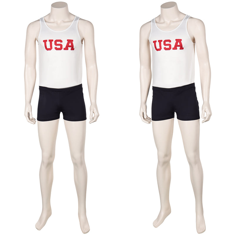 The Boys in the Boat Movie 2023 Rowing Team White Tank Top Team Halloween Party Carnival Cosplay Costume