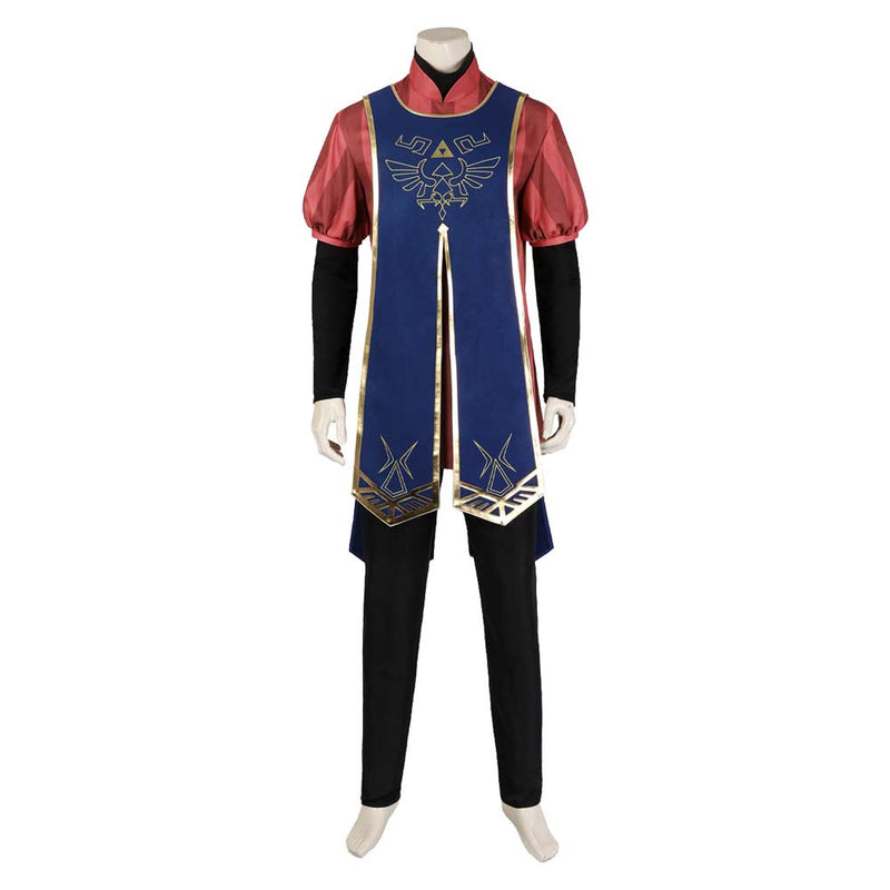 The Legend of Zelda: Tears of the Kingdom Game Link Blue Suit Party Carnival Halloween Cosplay Costume