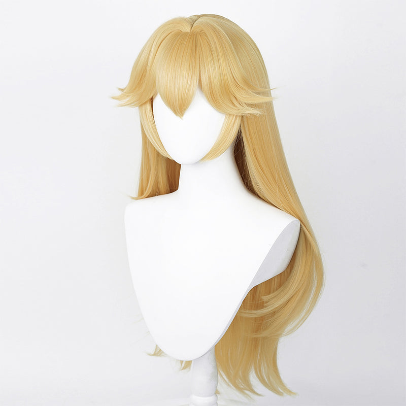 The Super Mario Bros. Princess Peach Wig Heat Resistant Synthetic Hair Carnival Halloween Party Props