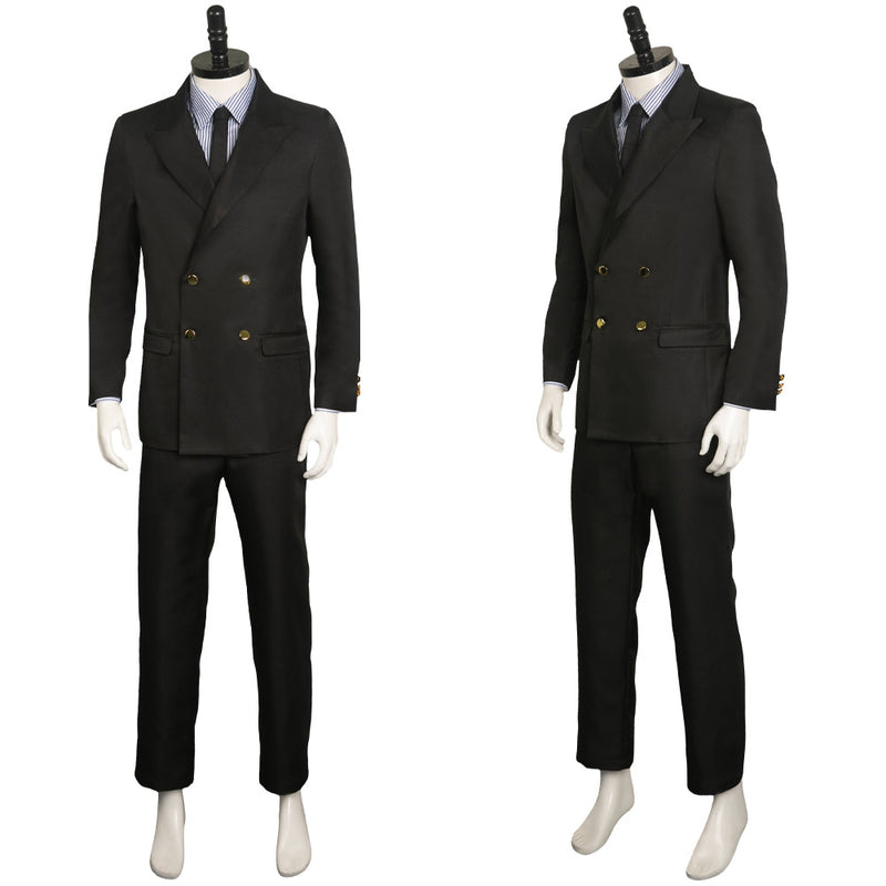 TV One Piece Sanji Black Suit Cosplay Halloween Carnival Costume