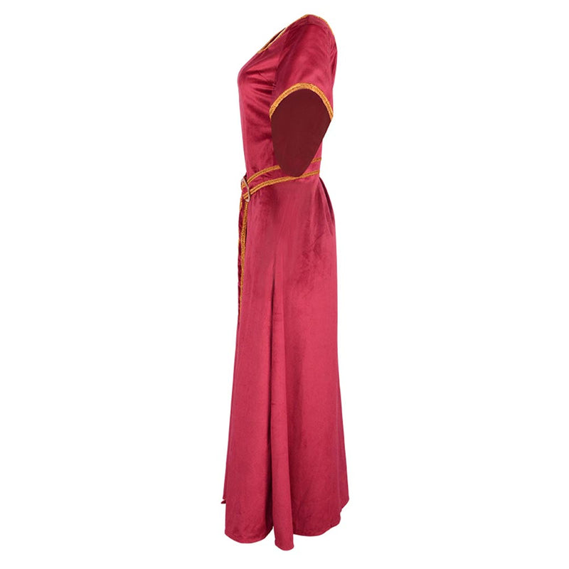 Villain Mama Gothel the Witch Adult Female Red Dress Party Carnival Halloween Cosplay Costume