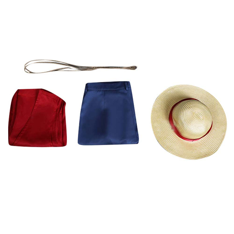 Wan Pīsu Luffy Outfits Halloween Carnival Suit Cosplay Costume