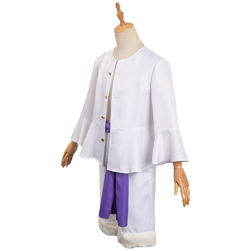 Wan Pisu Nika Sun God Form Luffy Male White Party Carnival Halloween Cosplay Costume