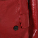 Web Women Red Leather Coat Party Carnival Halloween Cosplay Costume