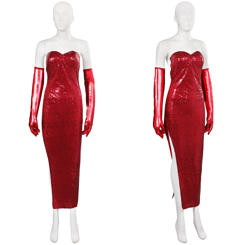 Who Framed Roger Rabbit Jessica Sexy Red Dress Party Carnival Halloween Cosplay Costume Who Framed Roger Rabbit Jessica Sexy Red Dress Party Carnival Halloween Cosplay Costume