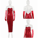 Who Framed Roger Rabbit Jessica Sexy Red Dress Party Carnival Halloween Cosplay Costume