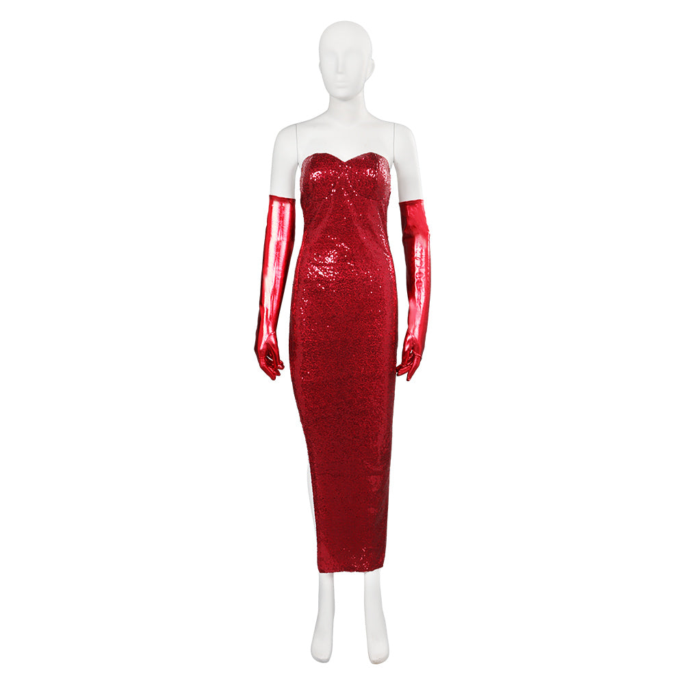 Who Framed Roger Rabbit Jessica Sexy Red Dress Party Carnival Hallowee