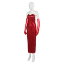 Who Framed Roger Rabbit Jessica Sexy Red Dress Party Carnival Halloween Cosplay Costume