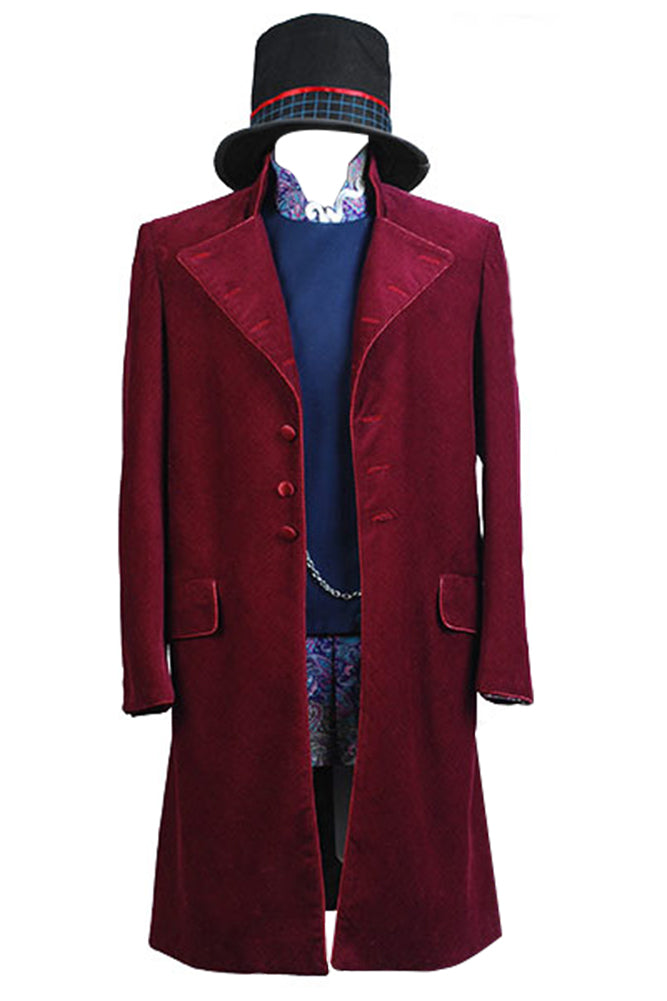 Charlie And The Chocolate Factory Willy Wonka Outfit Cosplay Costume