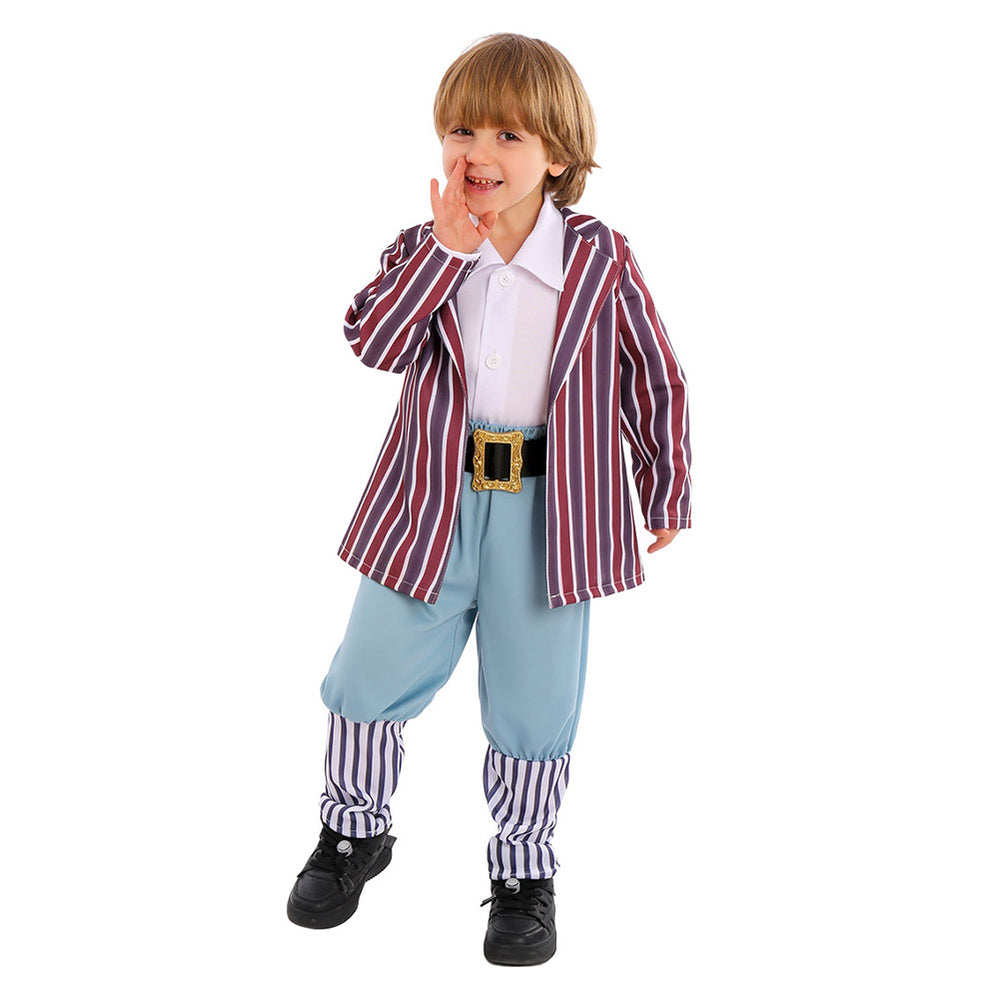 Wonka 2023 Movie Oompa-Loompa Kids Children Outfit Party Carnival Hall