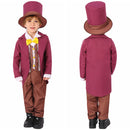 Wonka 2023 Movie Wonka Kids Children Purple Outfit Party Carnival Halloween Cosplay Costume
