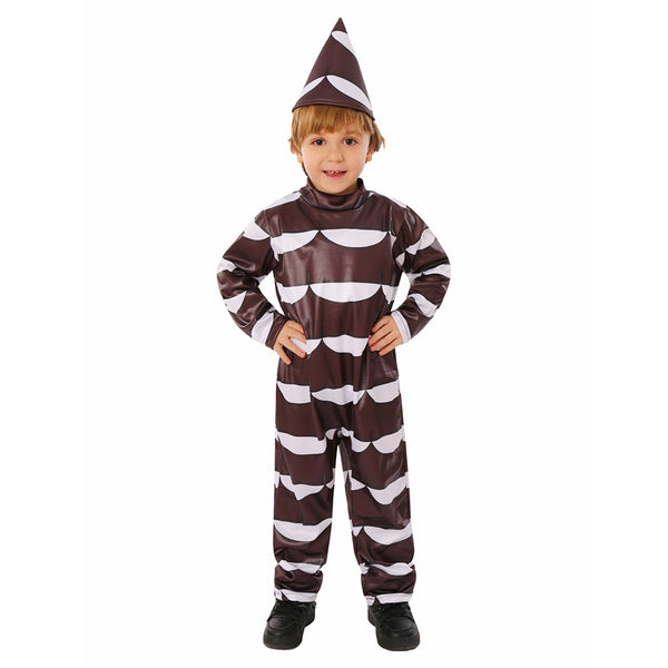 Wonka Movie Kids Children Chocolate Jumpsuit Party Carnival Halloween Cosplay Costume