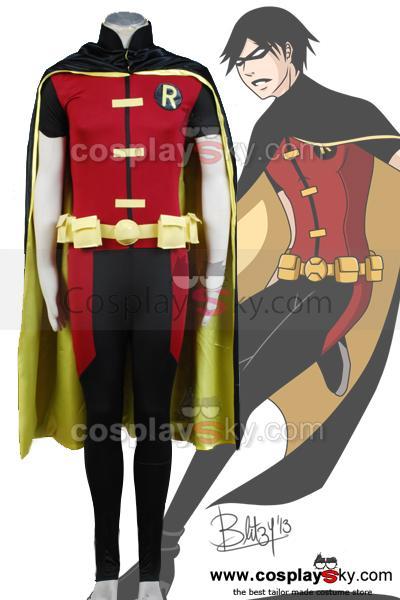 Young Justice Robin Outfit Halloween Carnival Suit Cosplay Costume